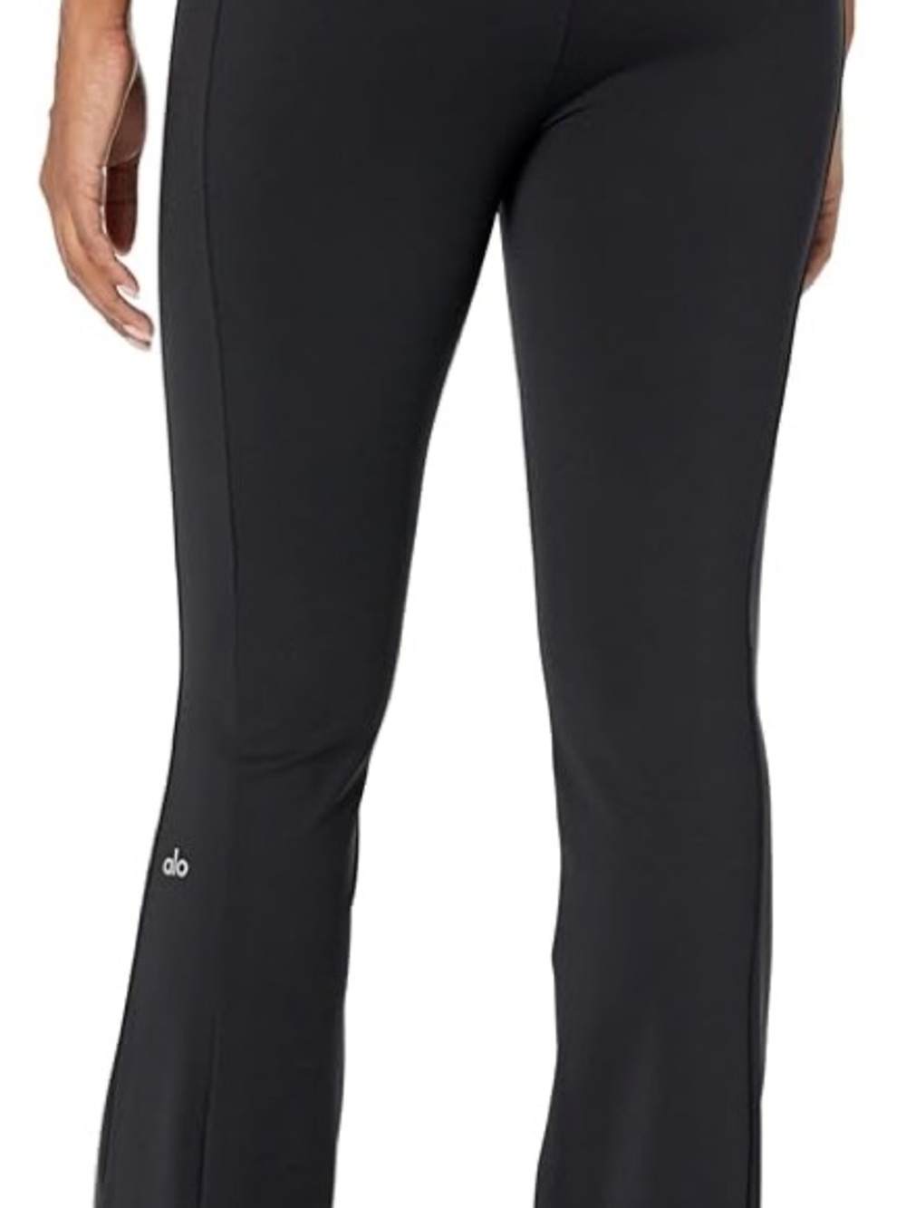 ALO Yoga Black Boot-Cut Flare Pull-On Pants - Picture 3 of 10